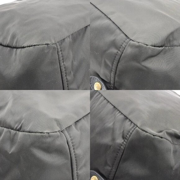 PRADA Logo Tessuto Shoulder Hand Bag Nylon Leather Brown Khaki GHW 81EE120 - Picture 15 of 16
